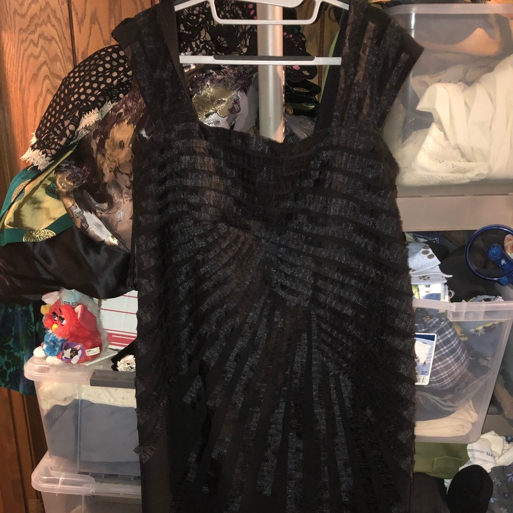 KM Collections Polyester Unique Ribbon Dress- $60 or $50 w/offer